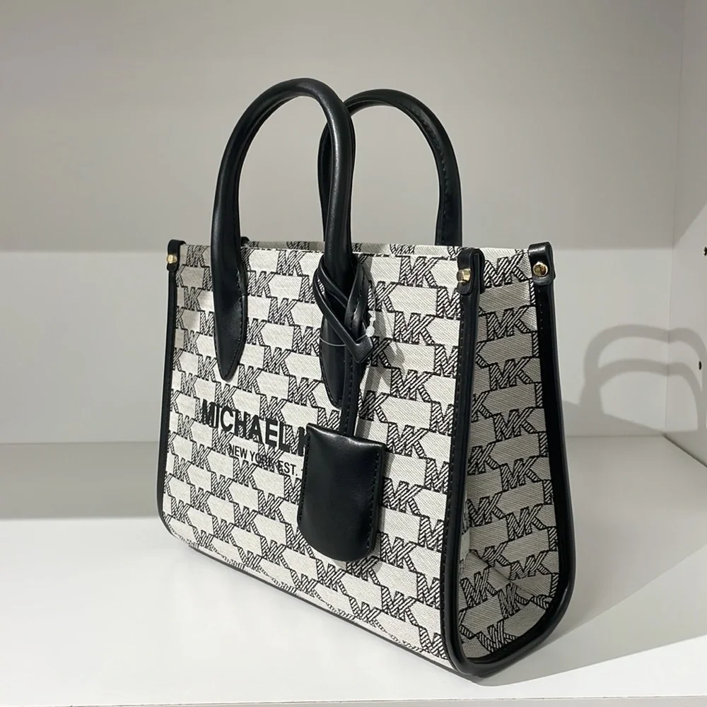 Michael Kors small shopper crossbody black multi jacquard - Picture 4 of 7